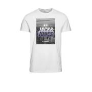 JACK & JONES JUNIOR T-shirt JCOPHOTO met logo wit Jongens Katoen Ronde...