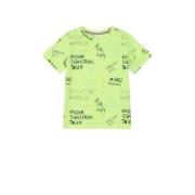 s.Oliver T-shirt met all over print limegroen Jongens Polyester Ronde ...