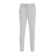 WE Fashion gemêleerde slim fit broek lichtgrijs Jongens Polyester Melé...