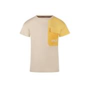 Koko Noko T-shirt beige/geel Jongens Katoen Ronde hals Effen - 74