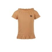 Koko Noko T-shirt bruin Meisjes Katoen Boothals Effen - 74