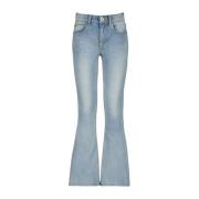 Vingino flared jeans Abbey light vintage Blauw Meisjes Stretchdenim Ef...