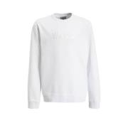 Woolrich sweater met tekst wit Tekst - 152 | Sweater van Woolrich