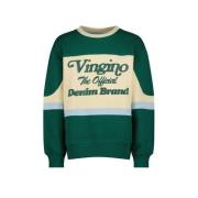 Vingino sweater Noan donkergroen/beige Meerkleurig - 128