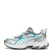 Puma Morphic sneakers wit/petrol/antraciet Jongens/Meisjes Mesh Meerkl...