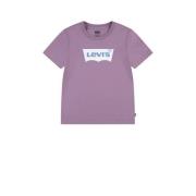 Levi's Kids T-shirt BATWING met logo lichtpaars Jongens Katoen Ronde h...