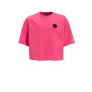 BLACK BANANAS T-shirt roze Meisjes Katoen Ronde hals Effen - 152