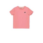 Moodstreet T-shirt met backprint roze Meisjes Stretchkatoen Ronde hals...