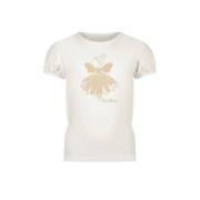 Le Chic T-shirt NOMS met printopdruk wit Meisjes Katoen Ronde hals Pri...