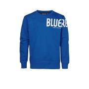Blue Rebel sweater James met logo blauw Logo - 110/116