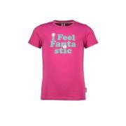 B.Nosy T-shirt met tekst fuchsia/mintgroen Roze Meisjes Stretchkatoen ...