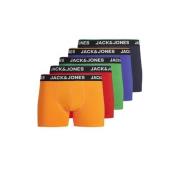 JACK & JONES JUNIOR boxershort JACTOPLINE - set van 5 multicolor Oranj...