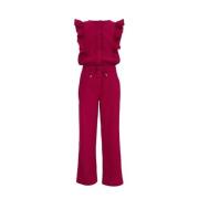 WE Fashion jumpsuit bordeaux rood Paars Meisjes Gerecycled polyester R...