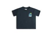 Retour Mini T-shirt Pepijn met backprint antraciet/blauw Grijs Jongens...