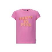 Retour Jeans T-shirt Wendy met printopdruk roze Meisjes Katoen Ronde h...