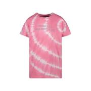 Cars tie-dye T-shirt KAJIA roze/wit Meisjes Katoen Ronde hals Tie-dye ...