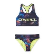 O'Neill crop bikini Active blauw/limegroen Meisjes Polyester All over ...