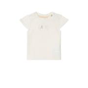 Noppies baby T-shirt Cottonwood met tekst wit Meisjes Katoen Ronde hal...