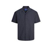 JACK & JONES JUNIOR gestreept overhemd JORPALMA donkerblauw/wit Jongen...