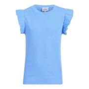 Shoeby T-shirt blauw Meisjes Katoen Ronde hals Effen - 122/128