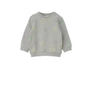 s.Oliver baby sweater met all over print grijs All over print - 80