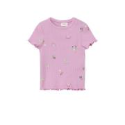 s.Oliver T-shirt met all over print roze Meisjes Katoen Ronde hals All...