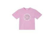 s.Oliver T-shirt met printopdruk roze Meisjes Katoen Ronde hals Printo...