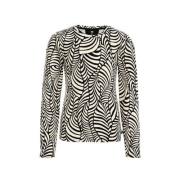 WE Fashion longsleeve met all over print zwart Meisjes Stretchkatoen R...