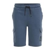 WE Fashion slim fit cargo short grijsblauw Korte broek Jongens Stretch...