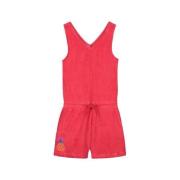 Shiwi badstof jumpsuit Fes roze Effen - 122/128 | Jumpsuit van Shiwi