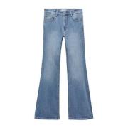 Mango Kids flared jeans changeant blauw Meisjes Stretchdenim Effen - 1...