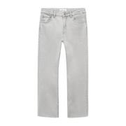 Mango Kids flared jeans changeant grijs Meisjes Denim Effen - 158(XS)