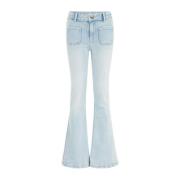 WE Fashion Blue Ridge flared jeans light blue denim Broek Blauw Meisje...