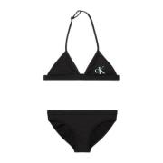 Calvin Klein triangel bikini zwart Meisjes Polyester Effen - 128/140