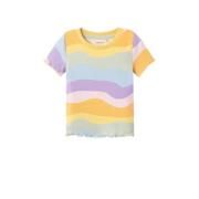 NAME IT MINI T-shirt NMFHERMINA met all over print geel/multicolor Mei...