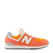 New Balance 574 V1 sneakers oranje/wit/grijs Jongens/Meisjes Suede Mee...