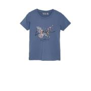 Color Kids T-shirt met printopdruk blauw Meisjes Polyester Printopdruk...