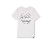 O'Neill T-shirt met printopdruk wit Jongens Katoen Ronde hals Printopd...