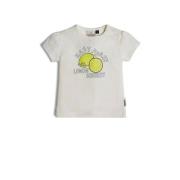 Retour Mini T-shirt Tatum met printopdruk ecru/geel Meisjes Katoen Ron...