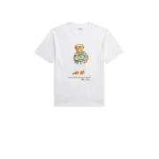 POLO Ralph Lauren T-shirt met printopdruk wit Jongens Katoen Ronde hal...