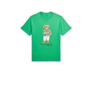 POLO Ralph Lauren T-shirt met printopdruk kikkergroen Jongens Katoen R...