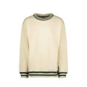 Vingino sweater Nijo met backprint ecru/zwart Backprint - 164