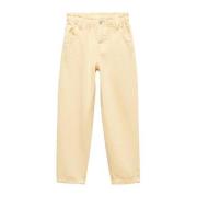 Mango Kids straight fit jeans geel Meisjes Denim Effen - 116