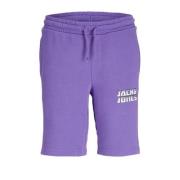 JACK & JONES JUNIOR sweatshort JPSTKAPPER met logo paars Korte broek L...