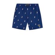 Shiwi zwemshort donkerblauw Jongens Polyester All over print - 134/140