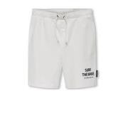 KIDS ONLY BOY sweatshort KOBFELIX met tekst wit Korte broek Tekst - 15...