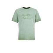 WE Fashion T-shirt met printopdruk ivy green Groen Jongens Katoen Rond...