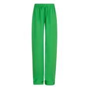 Shoeby high waist wide leg broek groen Meisjes Polyester Effen - 134/1...