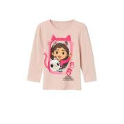 NAME IT MINI Gabby Cats longsleeve NMFNESSIE met printopdruk lichtroze...