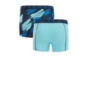 WE Fashion Blue Ridge boxershort - set van 2 blauw/donkerblauw/lichtbl...